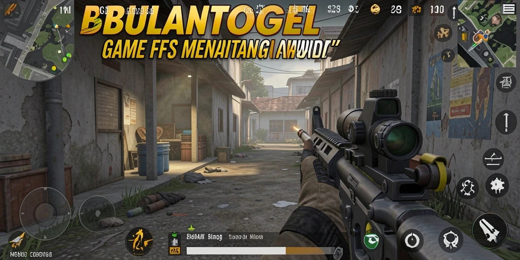 Tampilan gameplay menegangkan dari BULANTOGEL saat aksi tembak-menembak berlangsung.