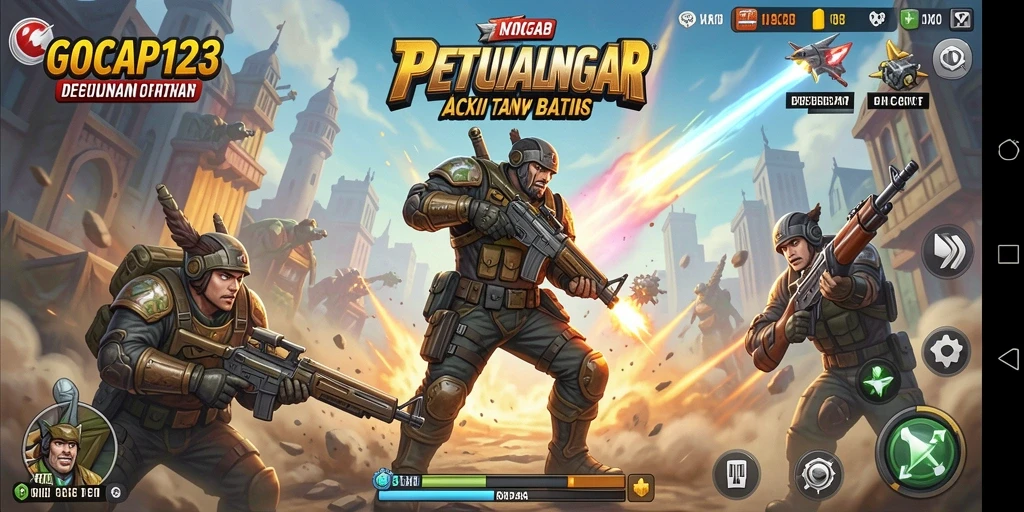 Tangkapan layar gameplay GOCAP123 yang menegangkan dan penuh aksi.