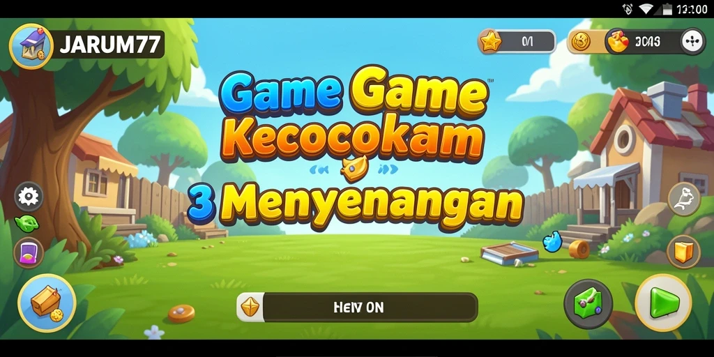 Tampilan gameplay seru dalam JARUM77 dengan kombinasi warna yang menarik.