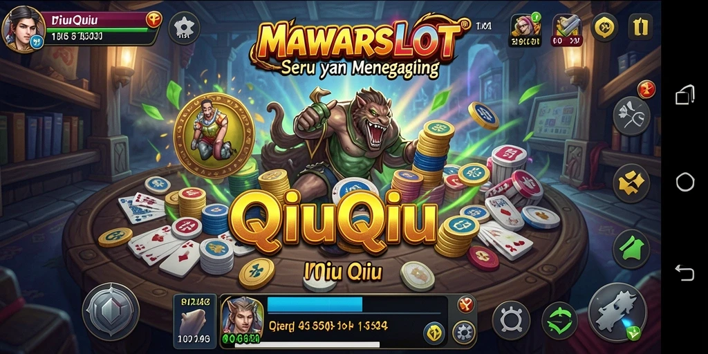 Tampilan seru gameplay QiuQiu di MAWARSLOT.