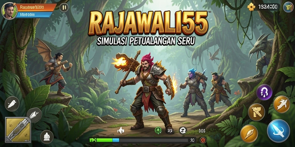 Tampilan gameplay utama <strong>RAJAWALI55</strong> yang menarik dan imersif.