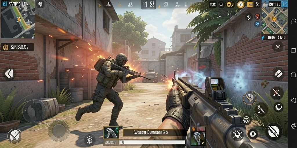Tangkapan layar menampilkan aksi intens dalam game FPS SVIPSILDN.