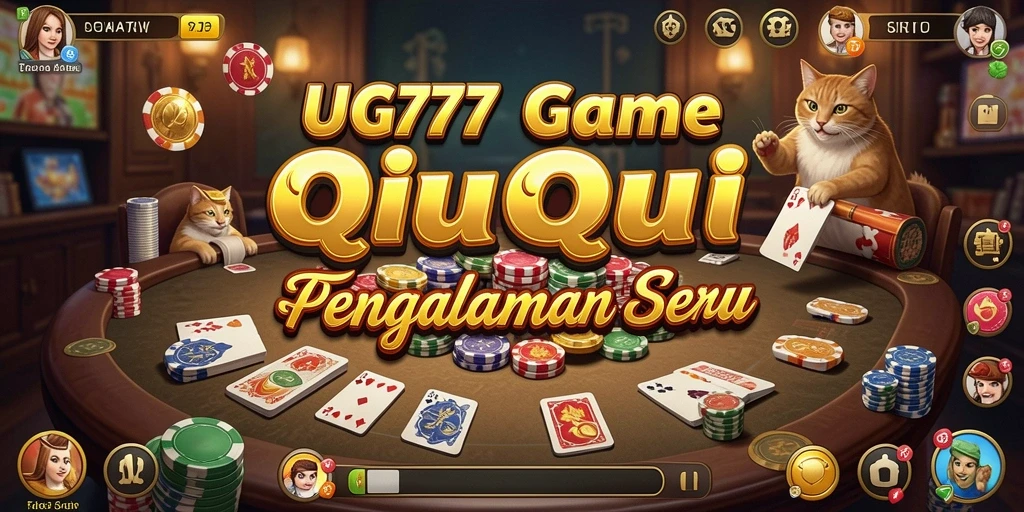Screenshot gameplay UG777 dengan suasana permainan QiuQiu yang mendebarkan.