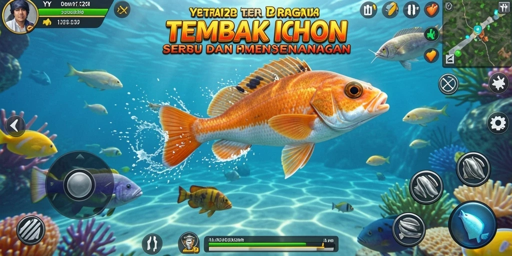 Tampilan permainan Tembak Ikan yang seru dan interaktif.